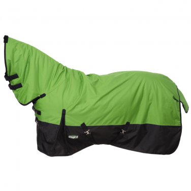 84" TOUGH-1 600D WATERPROOF POLY HORSE FULL NECK TURNOUT BLANKET NEON GREEN