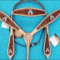 HILASON WESTERN LEATHER HORSE BRIDLE HEADSTALL BREAST COLLAR CROSS GUN CONCHOS