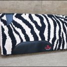 FEP249 MADE N USA HILASON WESTERN WOOL FELT SADDLE BLANKET PAD BLACK WHITE ZEBRA