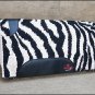 FEP249 MADE N USA HILASON WESTERN WOOL FELT SADDLE BLANKET PAD BLACK WHITE ZEBRA