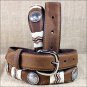 TONY LAMA BROWN KIDS BUCKAROO LEATHER WESTERN BELT