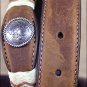 TONY LAMA BROWN KIDS BUCKAROO LEATHER WESTERN BELT