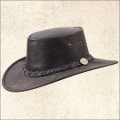 SMALL BARMAH STONEWASH ROO HAT FOLDABLE KANGAROO LEATHER AUSTRALIA IRONSTONE