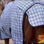 68" HILASON 1200D WINTER WATERPROOF POLY TURNOUT HORSE BLANKET GREY CHECK