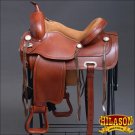 TO110-F HILASON TREELESS WESTERN LEATHER TRAIL PLEASURE HORSE RIDING SADDLE 18"
