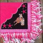 SB107-F HILASON HANDPAINT WESTERN SHOW BARREL RACING SADDLE BLANKET PAD PINK