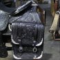 BH100BKSIL-F HILASON WESTERN LEATHER COWBOY TRAIL RIDE HORSE SADDLE BAG BLACK