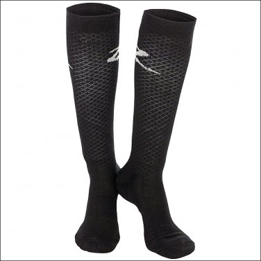 6-7.5 HORZE JACQUARD COTTON BREATHABLE RIDER COTTON KNEE SOCKS PAIR BLACK