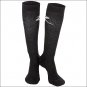6-7.5 HORZE JACQUARD COTTON BREATHABLE RIDER COTTON KNEE SOCKS PAIR BLACK