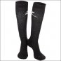 6-7.5 HORZE JACQUARD COTTON BREATHABLE RIDER COTTON KNEE SOCKS PAIR BLACK