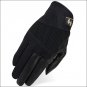 08 SIZE HERITAGE TACKIFIED POLO HORSE RIDING EQUESTRIAN GLOVE LEATHER BLACK