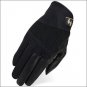 08 SIZE HERITAGE TACKIFIED POLO HORSE RIDING EQUESTRIAN GLOVE LEATHER BLACK