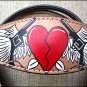 HILASON WESTERN LEATHER BRIDLE HEADSTALL TAN W/ CROSS GUN HEART