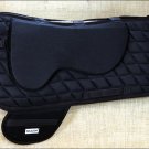 F- TA109 HILASON WESTERN TREELESS SADDLE PAD MEMORY FOAM AND ANTI SLIP - BLACK
