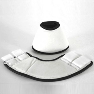 NEW HILASON MEDIUM WHITE WESTERN HORSE TACK NO-TURN BELL BOOT