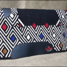 FEP237 MADE N USA HILASON WESTERN WOOL SHOCK BUSTER SADDLE BLANKET PAD BLACK