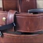 46 X 1 1/2" 3D BROWN MENS WESTERN BASIC LEATHER BELT REMOVABLE BRASS BUCKLE