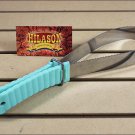 LIME HILASON WESTERN HORSE TACK ANIMAL SHEDDING BLADE WITH RIBBED HANDLE