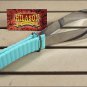 LIME HILASON WESTERN HORSE TACK ANIMAL SHEDDING BLADE WITH RIBBED HANDLE