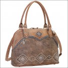 AMERICAN WEST LEATHER SIERRA LADIES CROSSBODY SHOULDER HAND BAG PURSE TAN