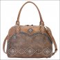 AMERICAN WEST LEATHER SIERRA LADIES CROSSBODY SHOULDER HAND BAG PURSE TAN