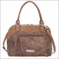 AMERICAN WEST LEATHER SIERRA LADIES CROSSBODY SHOULDER HAND BAG PURSE TAN