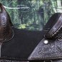 TW101DB-A HILASON BROWN TREELESS WESTERN TRAIL BARREL RACING HORSE SADDLE 14"