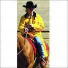 XXX LRG M&F WESTERN ADULT YELLOW WEATHERPROOF PVC SADDLE SLICKER DETACHABLE HOOD