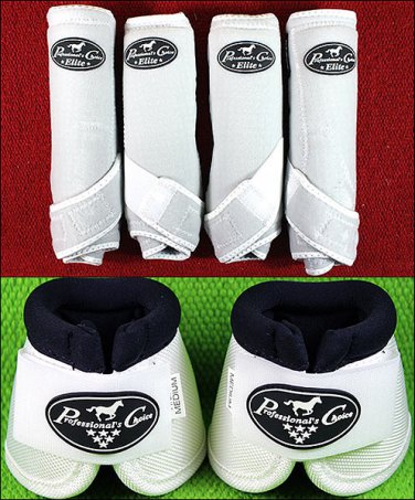 WHITE SMALL PROFESSIONAL CHOICE SPORTS MEDICINE HORSE BOOTS BELL VENTECH ELITE