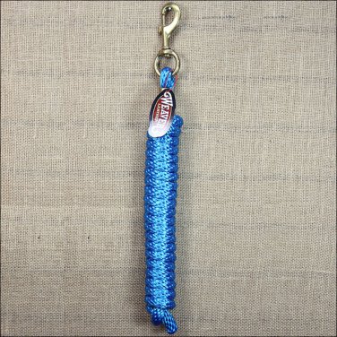 HURRICANE BLUE WEAVER TACK HORSE POLY LEAD ROPE W/ SOLID BRASS 225 SNAP