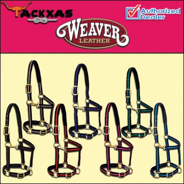 WEAVER PADDED ADJUSTABLE CHIN AND THROAT SNAP HALTER SMALL HORSE