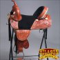 T01ZM-F CLASSIC HILASON TREELESS WESTERN TRAIL BARREL RACING LEATHER SADDLE 14"