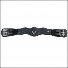 85" HORZE SMOOTH SOFT LEATHER ELASTIC BOTH END DRESSAGE HORSE CINCH GIRTH BLACK