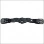 85" HORZE SMOOTH SOFT LEATHER ELASTIC BOTH END DRESSAGE HORSE CINCH GIRTH BLACK
