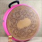 MEDIUM HILASON MOLDED ROPE CAN W/ LEATHER TRIM WESTERN HORSE TACK PINK