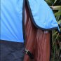 70" HILASON 600D WINTER WATERPROOF POLY TURNOUT HORSE BLANKET BLUE BLACK
