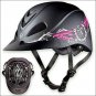 LARGE TROXEL REBEL ROCKER LOW PROFILE WESTERN RIDING HELMET ZEBRA HEADLINER