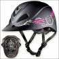 LARGE TROXEL REBEL ROCKER LOW PROFILE WESTERN RIDING HELMET ZEBRA HEADLINER