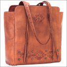 AMERICAN WEST LEATHER AMBER WAVES LADIES ZIP TOP TOTE SHOULDER HAND BAG PURSE