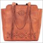 AMERICAN WEST LEATHER AMBER WAVES LADIES ZIP TOP TOTE SHOULDER HAND BAG PURSE