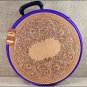 MEDIUM HILASON MOLDED ROPE CAN W/ LEATHER TRIM WESTERN HORSE TACK PURPLE