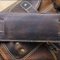 KD STEPHENS TRAVEL LUGGAGE DUFFLE GYM LEATHER BAGS - COFFEE BROWN