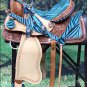 OS102-F WESTERN BARREL RACING TRAIL SADDLE 14" W/ HEADSTALL & BREAST COLLAR SET
