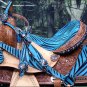 OS102-F WESTERN BARREL RACING TRAIL SADDLE 14" W/ HEADSTALL & BREAST COLLAR SET