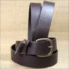 42" JUSTIN BROWN LEATHER WORK BASIC MEN BELT MADE IN THE USA 1-1/2" Wide