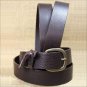 34" JUSTIN BROWN LEATHER WORK BASIC MEN BELT MADE IN THE USA 1-1/2" Wide