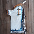 CH228V1-F HILASON BULL RIDING SOFT SMOOTH LEATHER RODEO WESTERN CHAPS - WHITE