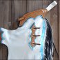 CH228V1-F HILASON BULL RIDING SOFT SMOOTH LEATHER RODEO WESTERN CHAPS - WHITE