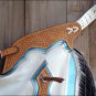 CH228V1-F HILASON BULL RIDING SOFT SMOOTH LEATHER RODEO WESTERN CHAPS - WHITE