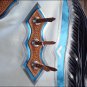 CH228V1-F HILASON BULL RIDING SOFT SMOOTH LEATHER RODEO WESTERN CHAPS - WHITE